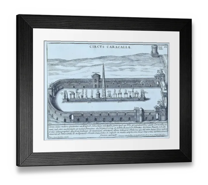Framed Print : The Circus of Maxentius, known until the 19th century as the Circus of Caracalla, was an ancient building in Rome, historical Rome, Italy, digital reproduction of an original 17th-century design, original date not known Framed Print : The Circus of Maxentius, known until the 19th century as the Circus of Caracalla, was an ancient building in Rome, historical Rome, Italy, digital reproduction of an original 17th-century design, original date not known