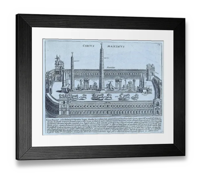 Framed Print : Circus Maximus. The Roman Circus was designed for chariot racing, although other events were also held in these arenas, historical Rome, Italy, digital reproduction of an original 17th-century artwork, original date not known Framed Print : Circus Maximus. The Roman Circus was designed for chariot racing, although other events were also held in these arenas, historical Rome, Italy, digital reproduction of an original 17th-century artwork, original date not known