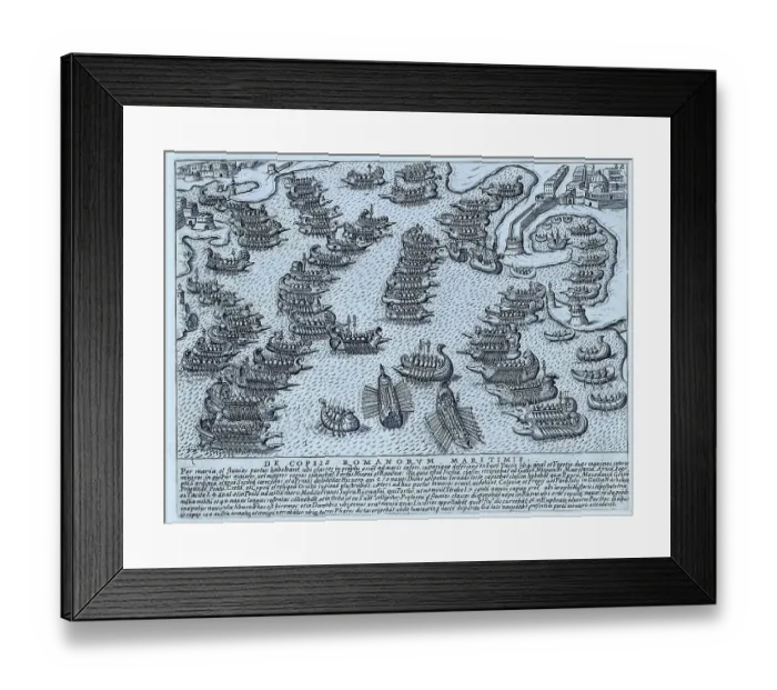 Framed Print : De Copiis Romanorum Maritimis, Depicted here are the maritime forces for Rome, historical Rome, Italy, digital reproduction of an original from the 17th century, original date not known Framed Print : De Copiis Romanorum Maritimis, Depicted here are the maritime forces for Rome, historical Rome, Italy, digital reproduction of an original from the 17th century, original date not known