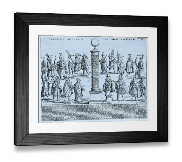 Framed Print : Columna Miliaria in Foro Romano, The image describes a military procession in which the leading horseman or aquilifer carries an eagle (Aquila), which was the most important standard for the Roman legion, historical Rome, Italy Framed Print : Columna Miliaria in Foro Romano, The image describes a military procession in which the leading horseman or aquilifer carries an eagle (Aquila), which was the most important standard for the Roman legion, historical Rome, Italy