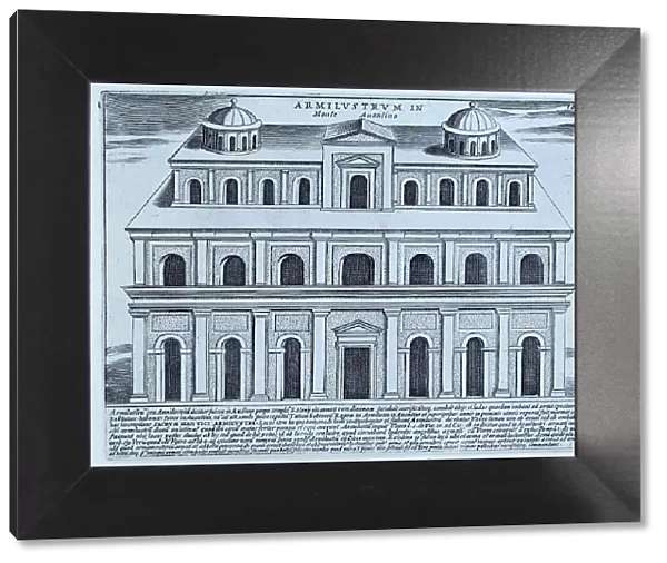 The Armilustrium on the Aventine Hill, historical Rome, Italy, digital reproduction of an original 17th century painting, original date not known