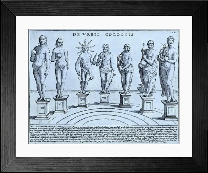 Framed Print : The Colossal Statues of Ancient Rome, Historic Rome, Italy, digital reproduction of an original 17th century original, original date unknown Framed Print : The Colossal Statues of Ancient Rome, Historic Rome, Italy, digital reproduction of an original 17th century original, original date unknown