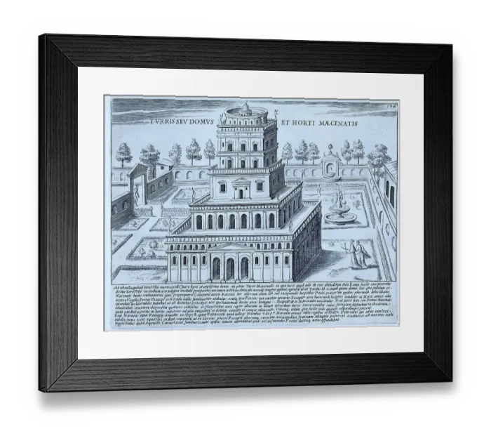 Framed Print : The Gardens of Maecenas, or Horti Maecenatis, built by Gaius Maecenas, historic Rome, Italy, digital reproduction of a 17th century original, original date unknown Framed Print : The Gardens of Maecenas, or Horti Maecenatis, built by Gaius Maecenas, historic Rome, Italy, digital reproduction of a 17th century original, original date unknown