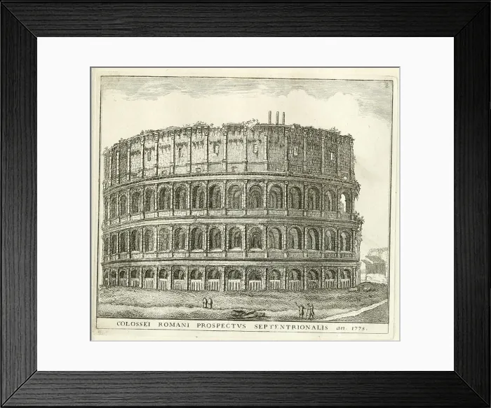 Framed Print : North view of the Colosseum, historical Rome, Italy, digital reproduction of an original 17th century artwork, original date unknown Framed Print : North view of the Colosseum, historical Rome, Italy, digital reproduction of an original 17th century artwork, original date unknown