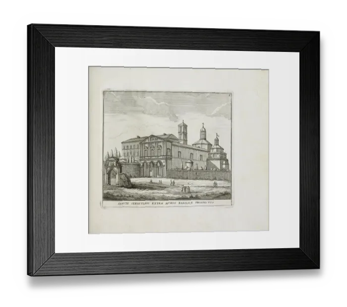 Framed Print : The Basilica of San Sebastiano fuori le mura, Saint Sebastian outside the walls, as the title also San Sebastiano alle Catacombe, is one of the seven pilgrim churches of Rome, historic Rome, Italy, digital reproduction of a 17th century original Framed Print : The Basilica of San Sebastiano fuori le mura, Saint Sebastian outside the walls, as the title also San Sebastiano alle Catacombe, is one of the seven pilgrim churches of Rome, historic Rome, Italy, digital reproduction of a 17th century original