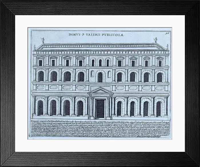 Framed Print : Domus P. Valerii Publicolae, The House of Publius Valerius Publicola, historical Rome, Italy, digital reproduction of a 17th century original, original date unknown Framed Print : Domus P. Valerii Publicolae, The House of Publius Valerius Publicola, historical Rome, Italy, digital reproduction of a 17th century original, original date unknown