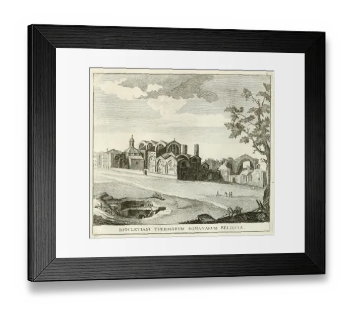 Framed Print : The Baths of Diocletian, Terme di Diocleziano, a thermal complex in ancient Rome. They were built in the years 298 to 306, i. e. during the reign of Emperor Diocletian, by allegedly 40. 000 slaves, historical view of (1779), historical Rome, Italy Framed Print : The Baths of Diocletian, Terme di Diocleziano, a thermal complex in ancient Rome. They were built in the years 298 to 306, i. e. during the reign of Emperor Diocletian, by allegedly 40. 000 slaves, historical view of (1779), historical Rome, Italy