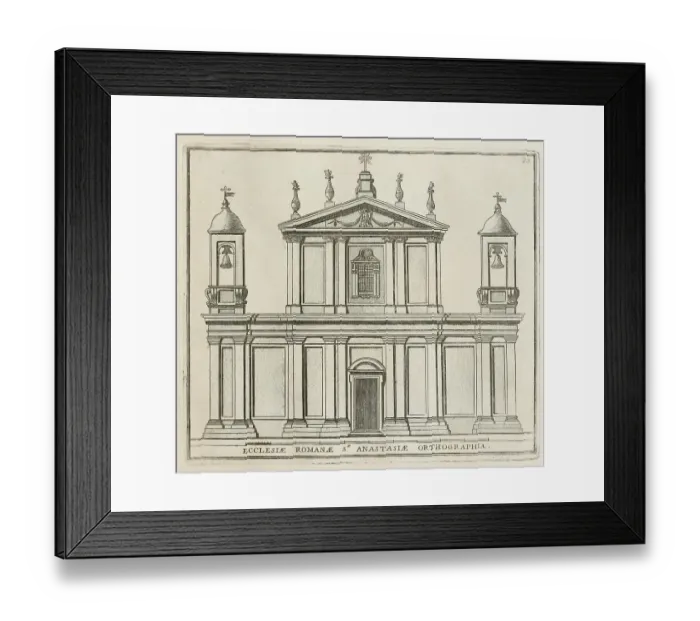 Framed Print : Sant'Anastasia al Palatino, Basilica di Sant'Anastasia al Palatino, The first early Christian church, founded as early as the 4th century, was a papal station church and title church of the Roman Catholic Church, historical view of (1779)
