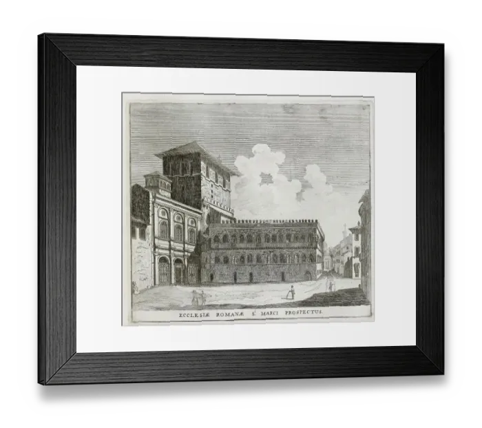 Framed Print : Chiesa di S. Marco, dietro il palazzo Venezia, St. Mark's Church, behind the Palazzo Venezia, historic Rome, Italy, digital reproduction of an original 17th century painting, original date unknown Framed Print : Chiesa di S. Marco, dietro il palazzo Venezia, St. Mark's Church, behind the Palazzo Venezia, historic Rome, Italy, digital reproduction of an original 17th century painting, original date unknown