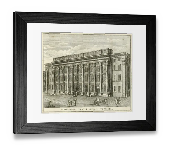 Framed Print : View of the remains of the Temple of Antoninus, or Customs House on Terra, historical Rome, Italy, digital reproduction of an original 17th century painting, original date unknown Framed Print : View of the remains of the Temple of Antoninus, or Customs House on Terra, historical Rome, Italy, digital reproduction of an original 17th century painting, original date unknown