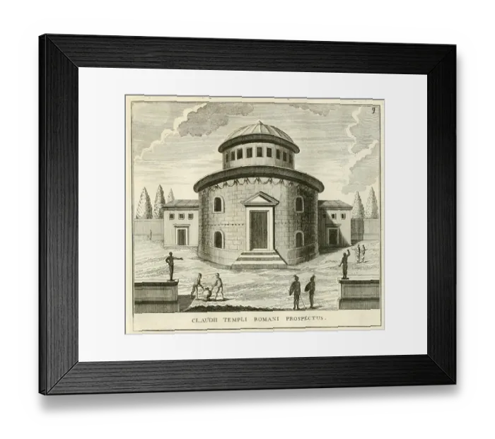 Framed Print : Temple of Claudius was a Roman temple on the hill of Caelius in ancient Rome, historical Rome, Italy, digital reproduction of a 17th century original, original date not known Framed Print : Temple of Claudius was a Roman temple on the hill of Caelius in ancient Rome, historical Rome, Italy, digital reproduction of a 17th century original, original date not known