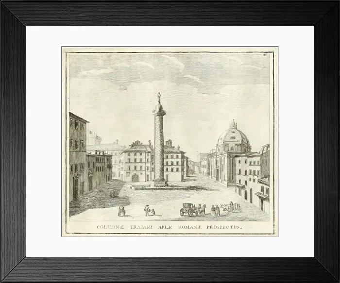 Framed Print : Piazza della Colonna Trajana, at noon of SS. Apostoli, historical Rome, Italy, digital reproduction of an original from the 17th century, original date not known Framed Print : Piazza della Colonna Trajana, at noon of SS. Apostoli, historical Rome, Italy, digital reproduction of an original from the 17th century, original date not known