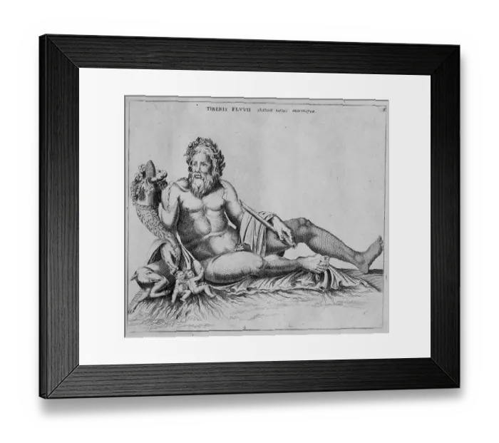 Framed Print : The Roman god Tevere, river god of the Tiber, marble statue from ancient Rome, Italy, digital reproduction of an 18th century original, original date unknown Framed Print : The Roman god Tevere, river god of the Tiber, marble statue from ancient Rome, Italy, digital reproduction of an 18th century original, original date unknown