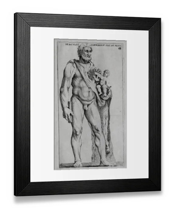 Framed Print : The Roman god Hercules, marble statue from ancient Rome, Italy, digital reproduction of an original from the 18th century, original date not known Framed Print : The Roman god Hercules, marble statue from ancient Rome, Italy, digital reproduction of an original from the 18th century, original date not known