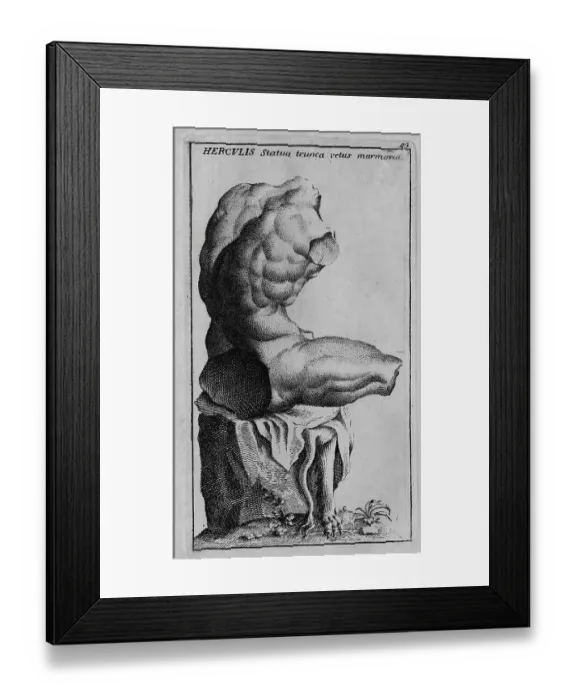 Framed Print : The Roman god Hercules, marble statue from ancient Rome, Italy, digital reproduction of an original from the 18th century, original date not known Framed Print : The Roman god Hercules, marble statue from ancient Rome, Italy, digital reproduction of an original from the 18th century, original date not known