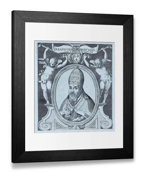 Framed Print : Urban VIII 5 April 1568, 29 July 1644, was Pope of the Catholic Church from 1623 to 1644, historical Rome, Italy, digital reproduction of a 17th century original, original date not known