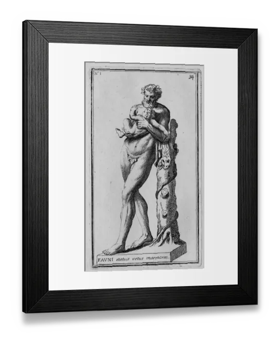 Framed Print : The Roman god Faun, Faunus, a forest spirit, a hybrid creature of Roman mythology, marble statue from ancient Rome, Italy, digital reproduction of an 18th century original, original date unknown Framed Print : The Roman god Faun, Faunus, a forest spirit, a hybrid creature of Roman mythology, marble statue from ancient Rome, Italy, digital reproduction of an 18th century original, original date unknown