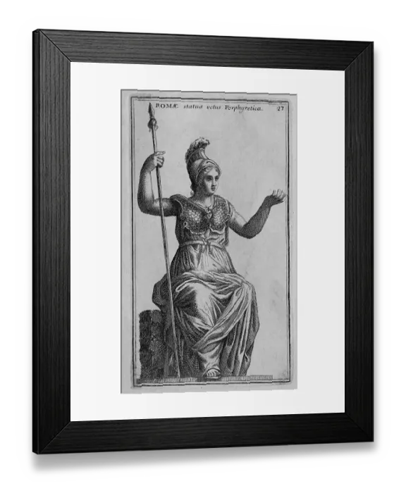 Framed Print : The Roman Goddess Roma, marble statue from ancient Rome, Italy, digital reproduction of an original from the 18th century, original date not known Framed Print : The Roman Goddess Roma, marble statue from ancient Rome, Italy, digital reproduction of an original from the 18th century, original date not known
