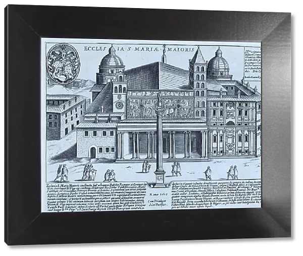 Ecclesia S. Mariae Maioris, The Church of Santa Maria Maggiore, historical Rome, Italy, digital reproduction of an original 17th century artwork, original date unknown