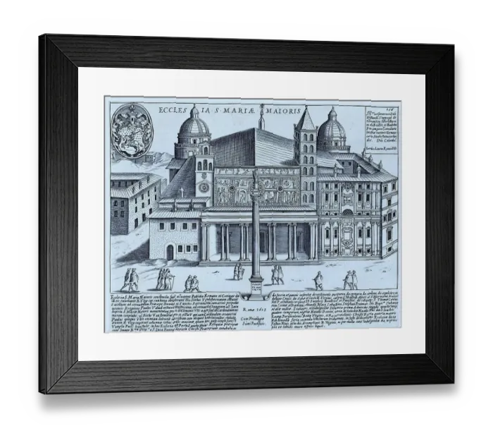 Framed Print : Ecclesia S. Mariae Maioris, The Church of Santa Maria Maggiore, historical Rome, Italy, digital reproduction of an original 17th century artwork, original date unknown Framed Print : Ecclesia S. Mariae Maioris, The Church of Santa Maria Maggiore, historical Rome, Italy, digital reproduction of an original 17th century artwork, original date unknown