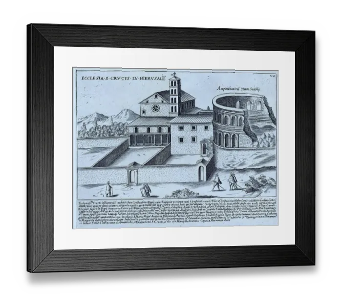 Framed Print : Ecclesia S. Crucis in Hierusalem, The Church of Santa Croce in Gerusalemme, historical Rome, Italy, digital reproduction of an original 17th-century artwork, original date unknown Framed Print : Ecclesia S. Crucis in Hierusalem, The Church of Santa Croce in Gerusalemme, historical Rome, Italy, digital reproduction of an original 17th-century artwork, original date unknown