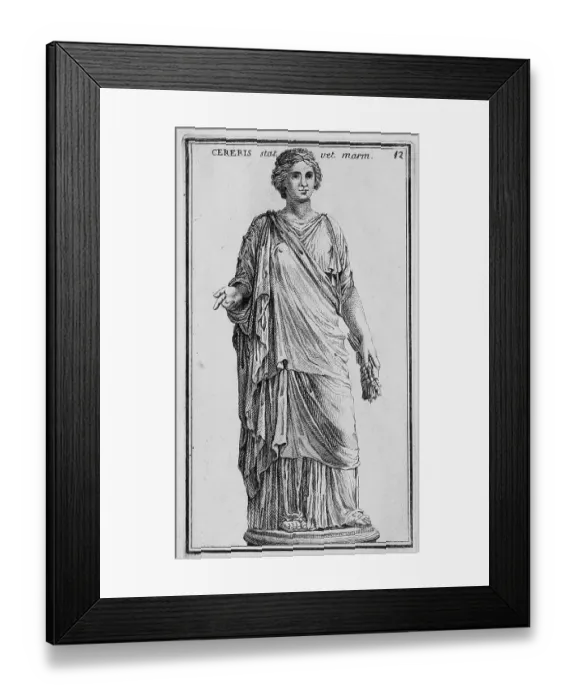 Framed Print : The Roman goddess Ceres, marble statue from ancient Rome, Italy, digital reproduction of an original from the 18th century, original date not known Framed Print : The Roman goddess Ceres, marble statue from ancient Rome, Italy, digital reproduction of an original from the 18th century, original date not known