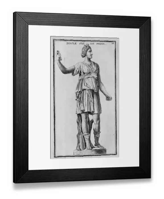 Framed Print : The Roman goddess Diana, marble statue from ancient Rome, Italy, digital reproduction of an original from the 18th century, original date not known Framed Print : The Roman goddess Diana, marble statue from ancient Rome, Italy, digital reproduction of an original from the 18th century, original date not known