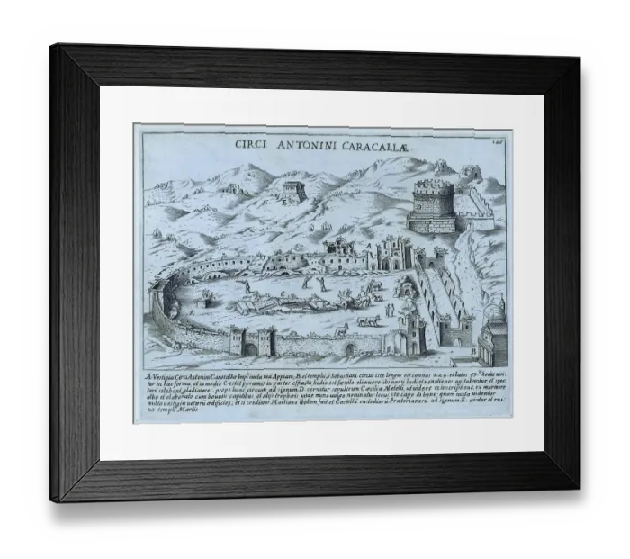 Framed Print : Circi Antonini Caracallae, The Circus of Caracalla, historical Rome, Italy, digital reproduction of an original 17th century artwork, original date unknown Framed Print : Circi Antonini Caracallae, The Circus of Caracalla, historical Rome, Italy, digital reproduction of an original 17th century artwork, original date unknown