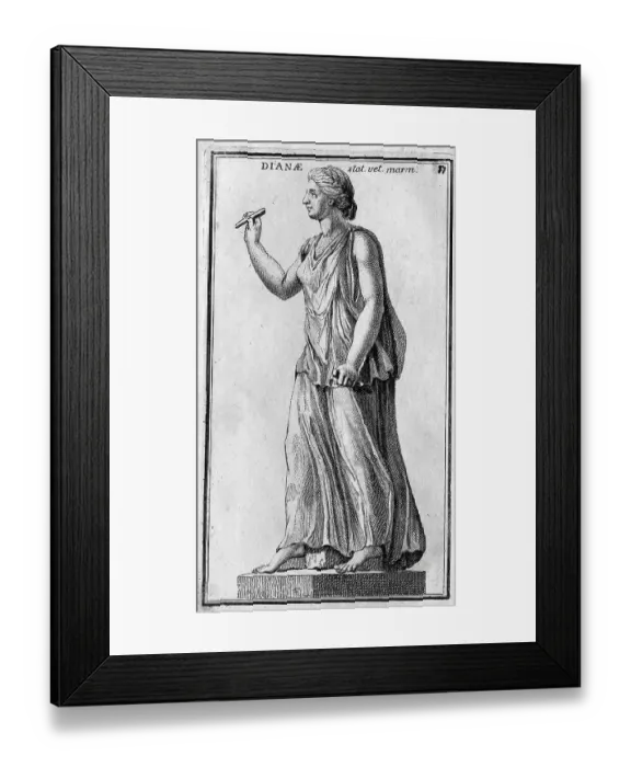 Framed Print : The Roman goddess Diana, marble statue from ancient Rome, Italy, digital reproduction of an original from the 18th century, original date not known Framed Print : The Roman goddess Diana, marble statue from ancient Rome, Italy, digital reproduction of an original from the 18th century, original date not known
