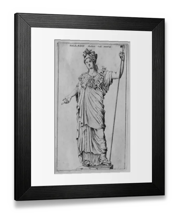 Framed Print : The Roman goddess Pallas, Palade, marble statue from ancient Rome, Italy, digital reproduction of an 18th century original, original date not known Framed Print : The Roman goddess Pallas, Palade, marble statue from ancient Rome, Italy, digital reproduction of an 18th century original, original date not known