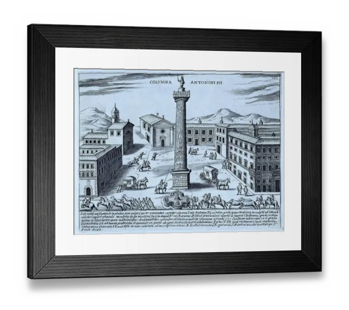 Framed Print : Columna Antonini Pii, The Column of Antoninus Pius, historical Rome, Italy, digital reproduction of an original 17th century original, original date unknown Framed Print : Columna Antonini Pii, The Column of Antoninus Pius, historical Rome, Italy, digital reproduction of an original 17th century original, original date unknown