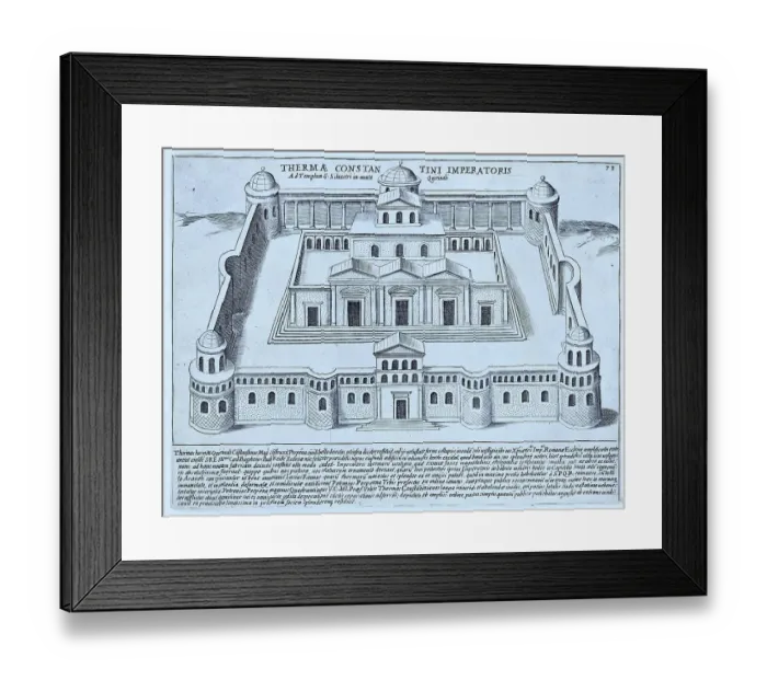 Framed Print : Baths of Constantine, on the Quirinal Hill. The Baths of Constantine were built around 315 AD on the top of the Quirinal Hill, historical Rome, Italy, 1625, Rome, digital reproduction of an 18th century original, original date unknown Framed Print : Baths of Constantine, on the Quirinal Hill. The Baths of Constantine were built around 315 AD on the top of the Quirinal Hill, historical Rome, Italy, 1625, Rome, digital reproduction of an 18th century original, original date unknown