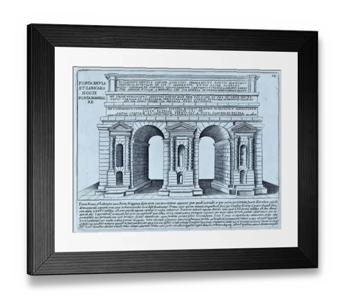 Framed Print : Porta Maggiore was one of 18 major city gates of Rome, historical Rome, Italy, 1625, Rome, digital reproduction of an 18th century original, original date not known Framed Print : Porta Maggiore was one of 18 major city gates of Rome, historical Rome, Italy, 1625, Rome, digital reproduction of an 18th century original, original date not known