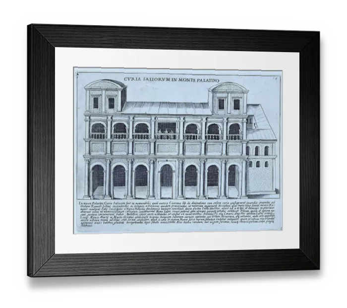 Framed Print : Curia Saliorum In Monte Palatino, historical Rome, Italy, 1625, Rome, digital reproduction of an 18th century original, original date unknown