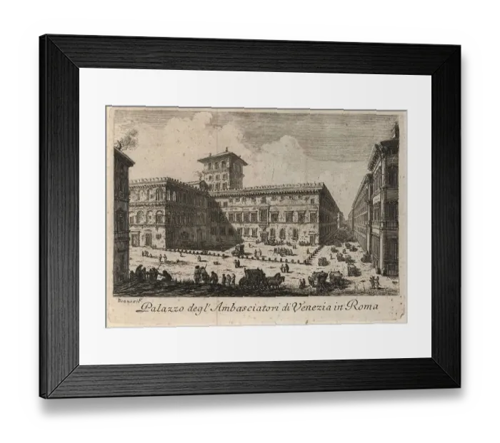 Framed Print : Palazzo degl Ambasciatori di Venezia in Rome, Italy, 1767, Rome, digital reproduction of an 18th century original, original date unknown Framed Print : Palazzo degl Ambasciatori di Venezia in Rome, Italy, 1767, Rome, digital reproduction of an 18th century original, original date unknown
