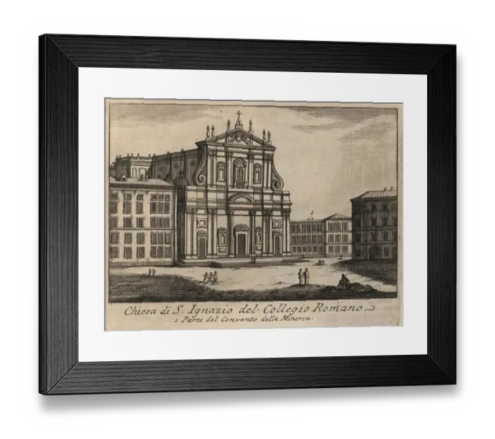 Framed Print : Chiesa di S. Ignazio del Collegio Romano, Rome, Italy, 1767, digital reproduction of an 18th century original, original date unknown Framed Print : Chiesa di S. Ignazio del Collegio Romano, Rome, Italy, 1767, digital reproduction of an 18th century original, original date unknown