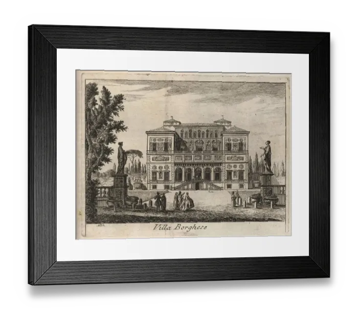 Framed Print : Villa Borghese, Rome, Italy, 1767, digital reproduction of an 18th century original, original date unknown Framed Print : Villa Borghese, Rome, Italy, 1767, digital reproduction of an 18th century original, original date unknown