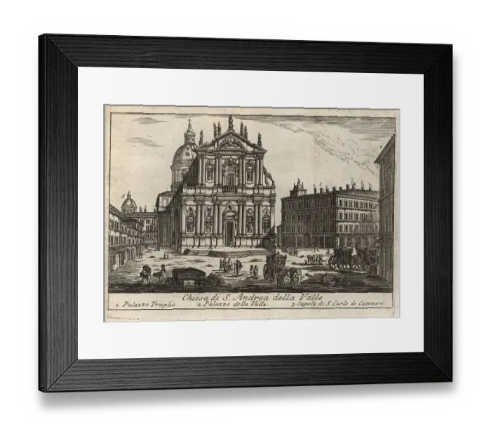 Framed Print : Chiesa di S. Andrea della Valle, Rome, Italy, 1767, digital reproduction of an 18th century original, original date unknown Framed Print : Chiesa di S. Andrea della Valle, Rome, Italy, 1767, digital reproduction of an 18th century original, original date unknown
