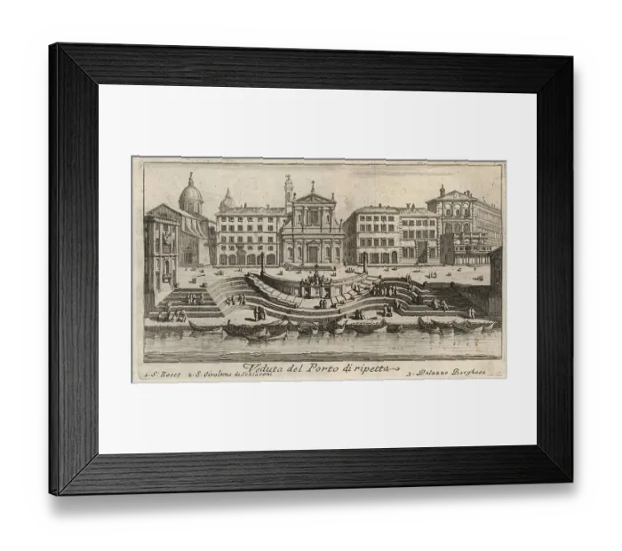 Framed Print : Veduto del Porto di ripetta, Rome, Italy, 1767, digital reproduction of an 18th century original, original date unknown Framed Print : Veduto del Porto di ripetta, Rome, Italy, 1767, digital reproduction of an 18th century original, original date unknown