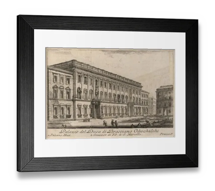 Framed Print : Palazzo del Duca di Bracciano Odeschalchi, 1767, Rome, Italy, digital reproduction of an 18th century original, original date unknown