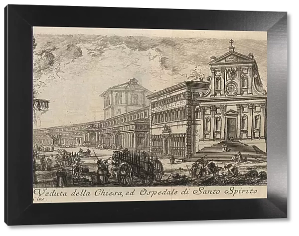 Chiesa ed Ospedale di Santo Spirito, 1767, Rome, Italy, digital reproduction of an 18th century original, original date not known