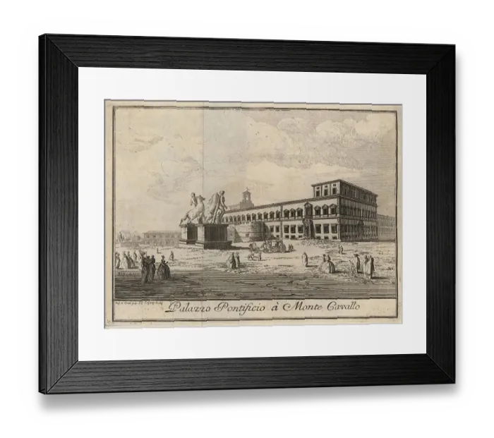 Framed Print : Palazzo Pontificio a Monte Cavallo, 1767, Rome, Italy, digital reproduction of an 18th century original, original date unknown Framed Print : Palazzo Pontificio a Monte Cavallo, 1767, Rome, Italy, digital reproduction of an 18th century original, original date unknown