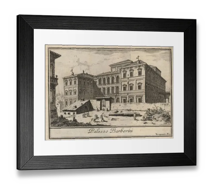 Framed Print : Palazzo Barberini, 1767, Rome, Italy, digital reproduction of an 18th century original, original date unknown