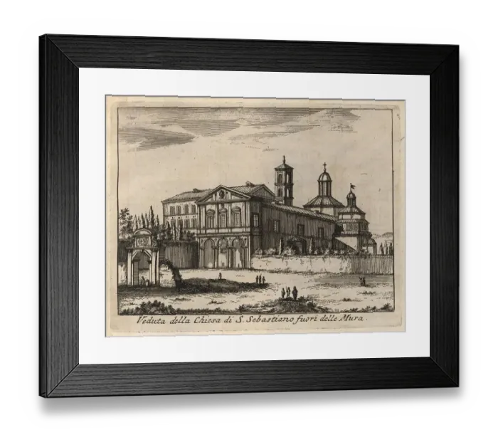 Framed Print : Chiesa di S. Sebastiano fuori delle Mora, 1767, Rome, Italy, digital reproduction of an 18th century original, original date unknown Framed Print : Chiesa di S. Sebastiano fuori delle Mora, 1767, Rome, Italy, digital reproduction of an 18th century original, original date unknown