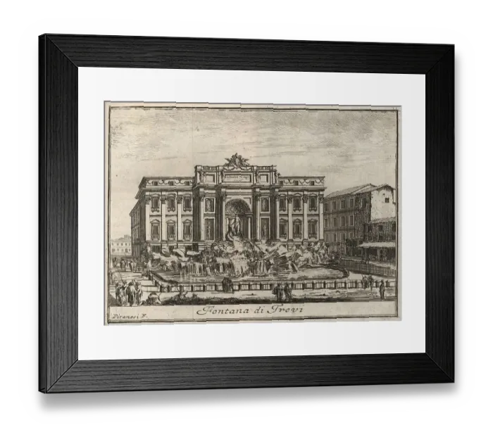 Framed Print : Fontana di Trevi, Trevi Fountain, 1767, Rome, Italy, digital reproduction of an 18th century original, original date unknown Framed Print : Fontana di Trevi, Trevi Fountain, 1767, Rome, Italy, digital reproduction of an 18th century original, original date unknown