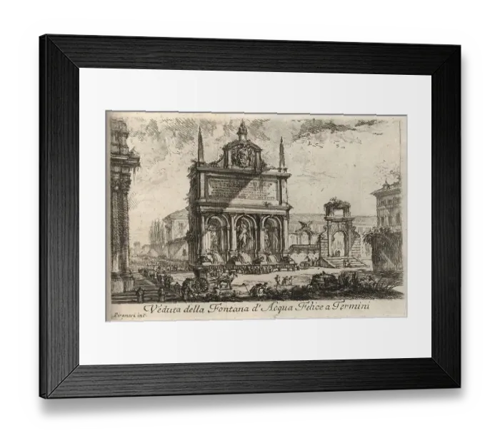 Framed Print : Fontana d Acqua Felice a Termini, 1767, Rome, Italy, digital reproduction of an 18th century original, original date unknown Framed Print : Fontana d Acqua Felice a Termini, 1767, Rome, Italy, digital reproduction of an 18th century original, original date unknown