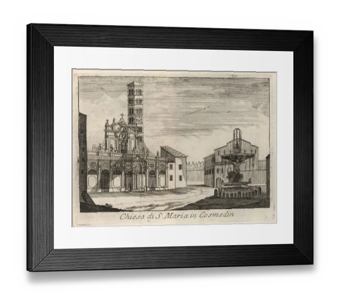 Framed Print : Chiesa di S. Maria in Cosmedin, 1767, Rome, Italy, digital reproduction of an 18th century original, original date unknown Framed Print : Chiesa di S. Maria in Cosmedin, 1767, Rome, Italy, digital reproduction of an 18th century original, original date unknown