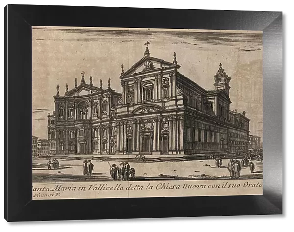 Santa Maria in Vallicella detta la Chiesa nuova con il sop Oratorie, 1767, Rome, Italy, digital reproduction of an 18th century original, original date not known