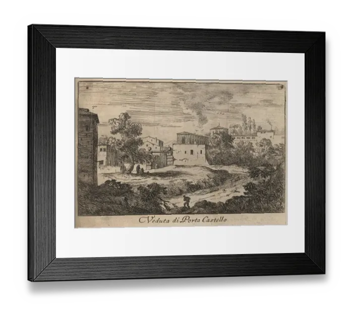 Framed Print : Porta Castello, 1767, Rome, Italy, digital reproduction of an 18th century original, original date unknown