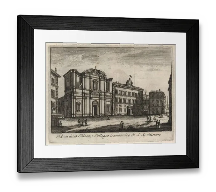 Framed Print : Chiesa, e Collegio Germanico di S. Apollinare, 1767, Rome, Italy, digital reproduction of an 18th century original, original date unknown Framed Print : Chiesa, e Collegio Germanico di S. Apollinare, 1767, Rome, Italy, digital reproduction of an 18th century original, original date unknown